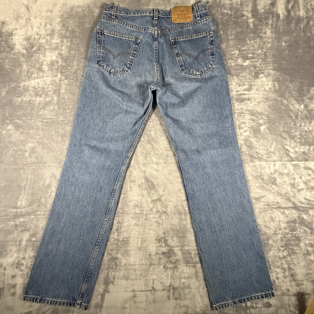 Vtg Levi's 505 Jeans Men's 34x32 Fit 32x32 Blue Denim Straight Leg Boot Y2K 90s - Picture 6 of 16